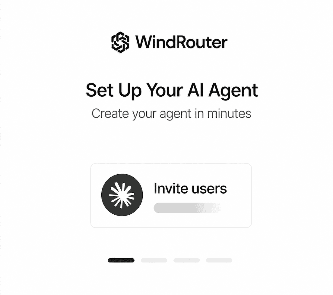 WindRouter AI agent setup interface